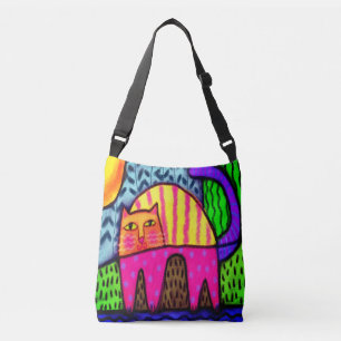 Sac Ajustable Chat d'art Abstrait coloré