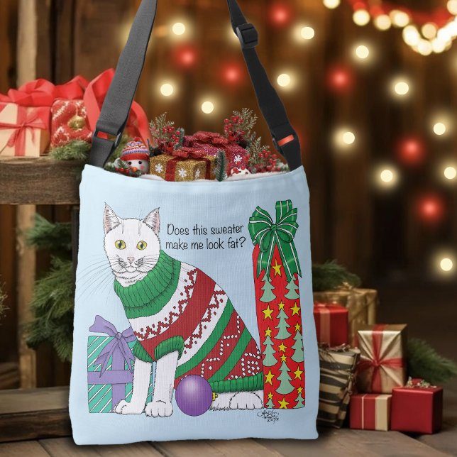 Sac Ajustable Chat drôle moche de Noël (Créateur téléchargé)