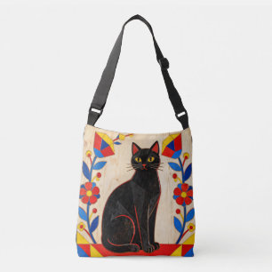Sac Ajustable Chat noir art populaire