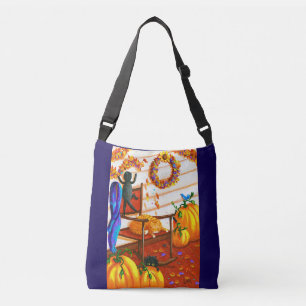 Sac Ajustable Chat noir Orange Tabby Chat Chat Citrouilles autom