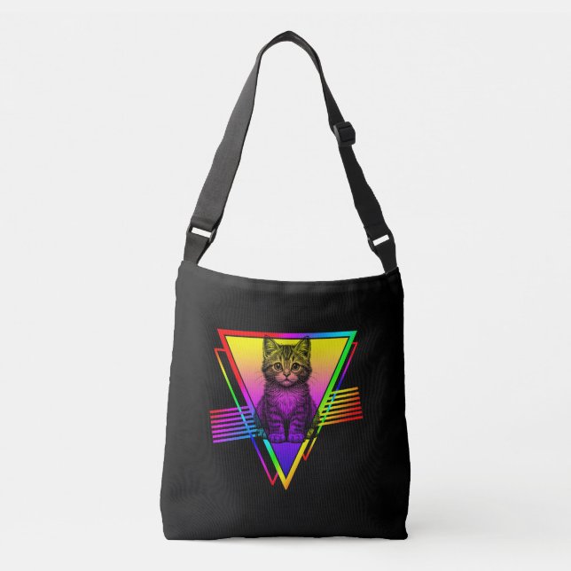 Sac Ajustable Chat Rétro Mignon (Devant)
