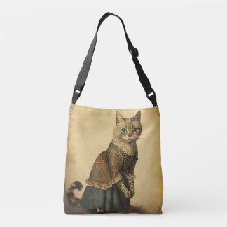 Sac Ajustable Chat Vintage victorien