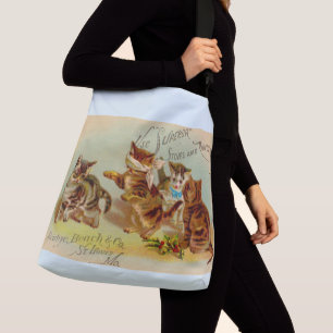 Sac Ajustable Chatons de cartes de commerce victoriens jouant