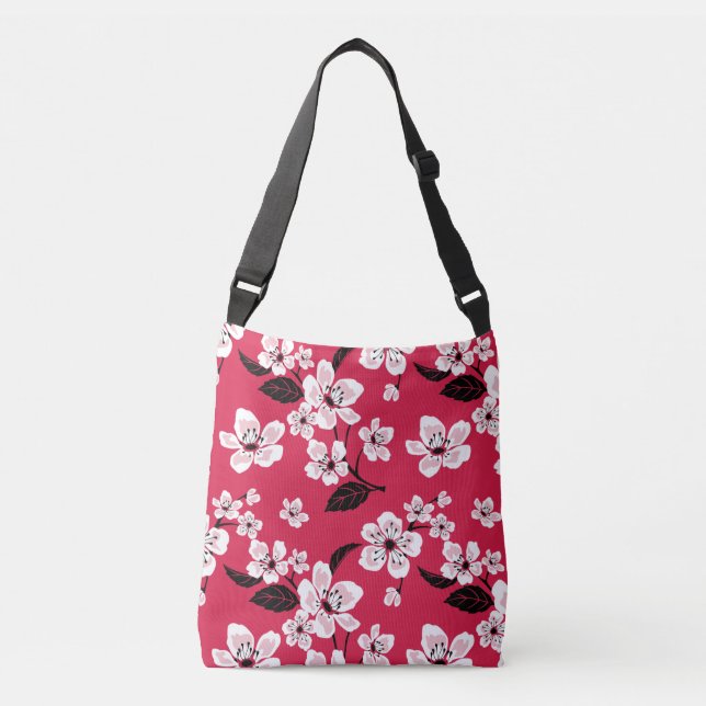 SAC AJUSTABLE CHERRY BLOSSOM - SAKURA (ROUGE) (Devant)