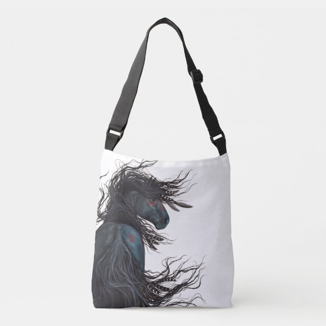 Sac Ajustable Cheval frison majestueux Fourre-tout par Bihrle (Devant)