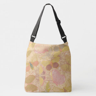 Sac Ajustable Chic Gold Leaf and Butterfly Pink Background