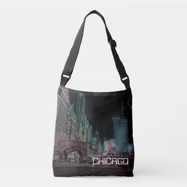 SAC AJUSTABLE CHICAGO MICHIGAN AVENUE @ ART MUSEUM 1967 NEON (Devant)