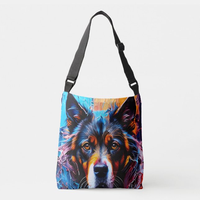 Sac Ajustable chien Abstrait de couleur de splash (Devant)