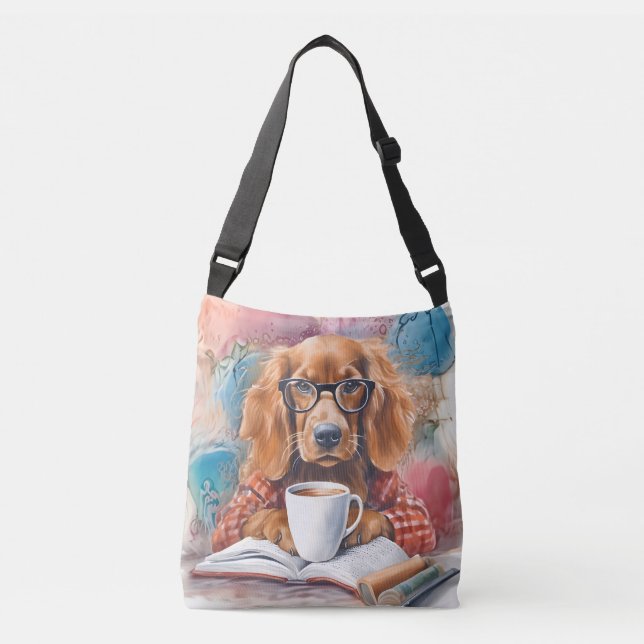 Sac Ajustable Chien avec une coupe de chocolat chaud (Devant)