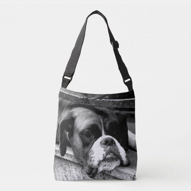 Sac Ajustable Chien de boxe sur Windowsill cbbcna (Devant)