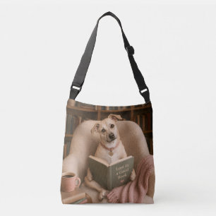 Sac Ajustable Chien de lecture mignon Illustration de bibliothèq