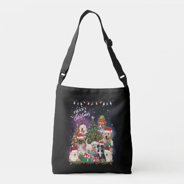 Sac Ajustable Chiens Joyeux Noël Lumière (Dos)