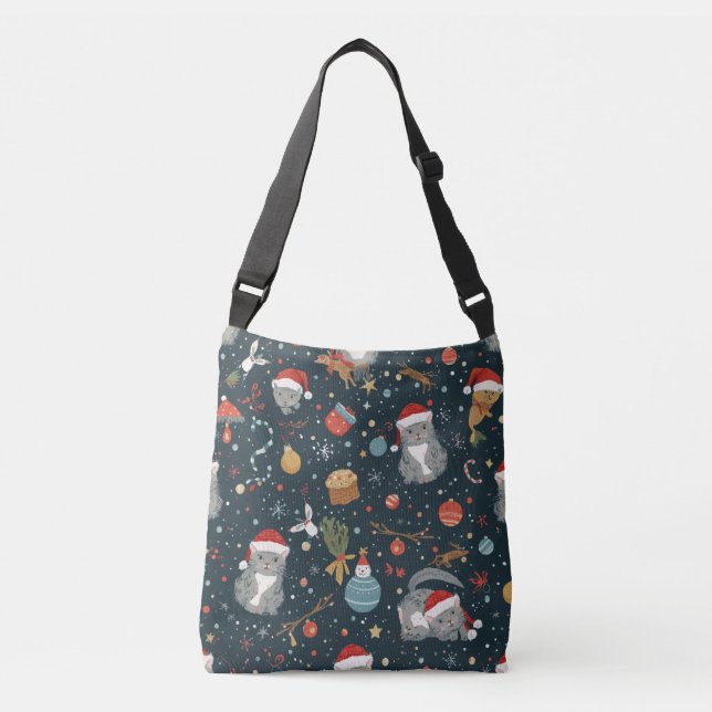 Sac Ajustable Christmas Pattern Cats (Devant)