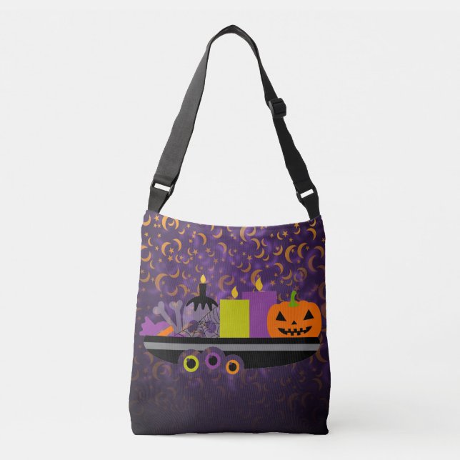 Sac Ajustable Citrouille & bougies Potpourri violet (Devant)