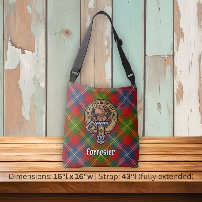 Sac Ajustable Clan Forrester Crest sur Tartan (Créateur téléchargé)