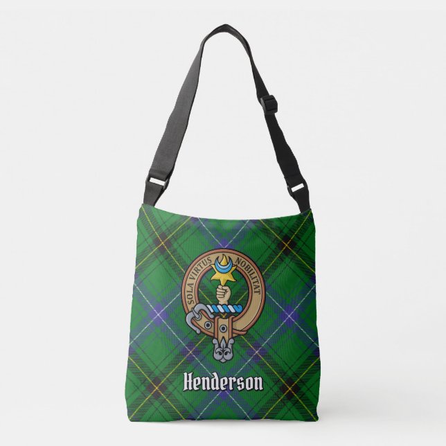 Sac Ajustable Clan Henderson Crest sur Tartan (Devant)