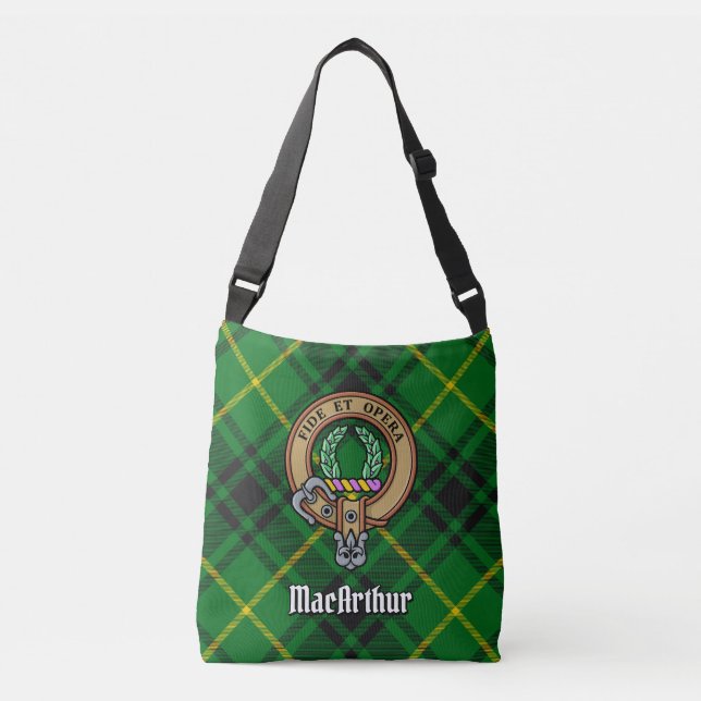 Sac Ajustable Clan MacArthur Crest sur Tartan (Devant)
