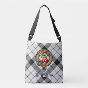 Sac Ajustable Clan MacFarlane Crest sur tarte noir et blanc