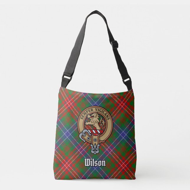 Sac Ajustable Clan Wilson Crest sur Tartan moderne (Devant)