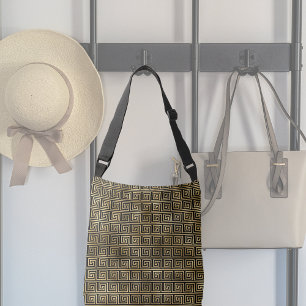 Sac Ajustable Clé grecque noire et or Motif