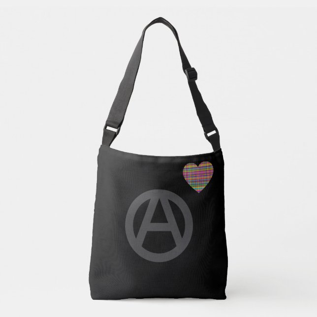 Sac Ajustable Coeur - Noir - Emo - Fourre-tout (Devant)