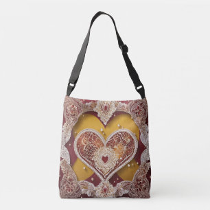 Sac Ajustable Cœur rouge et jaune art IA 