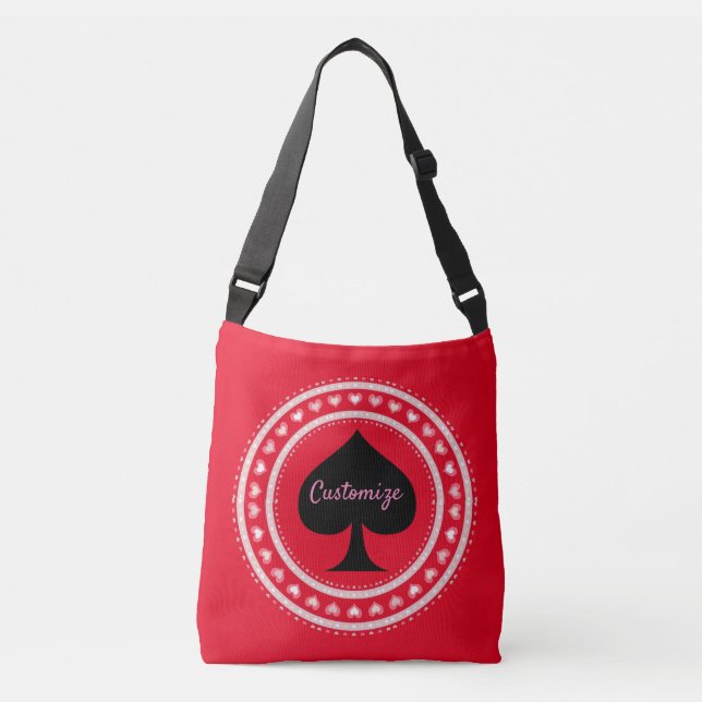 Sac Ajustable Coeurs cercles pique noir Thunder_Cove  (Devant)