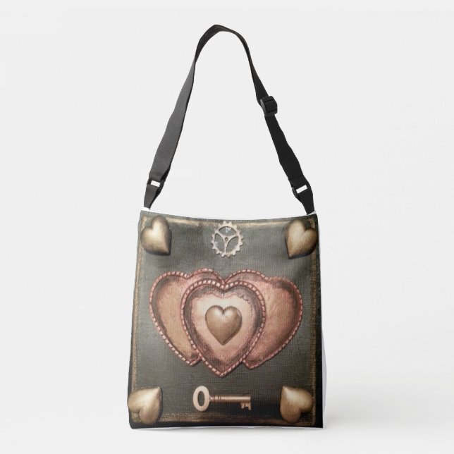 Sac Ajustable Coeurs de Steampunk (Dos)