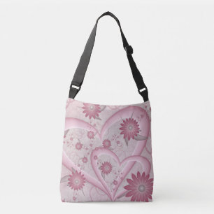 Sac Ajustable Coeurs et fleurs Abstraits roses Aimer l'art fract