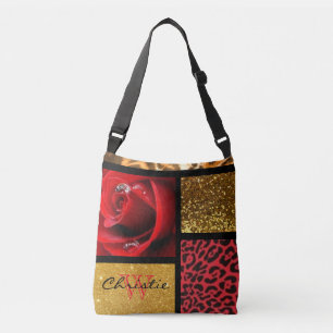 Sac Ajustable Collage de léopard d'or de la Parties scintillant 