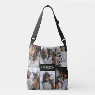 Sac Ajustable Collage de photos de chat Monogrammé
