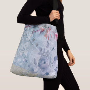 Sac Ajustable Collage floral Abstrait bleu