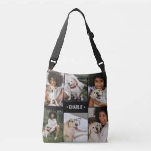 Sac Ajustable Collage photo de chien Monogrammé