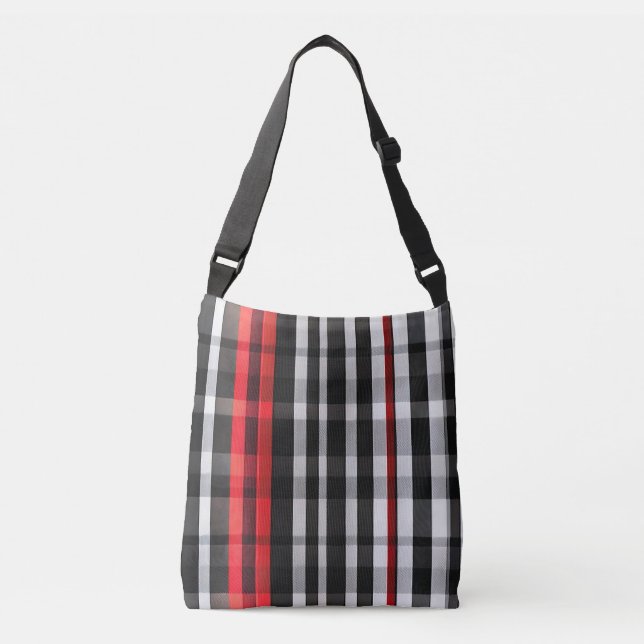 Sac Ajustable Collection Abstraite Red Black Plaid (Devant)