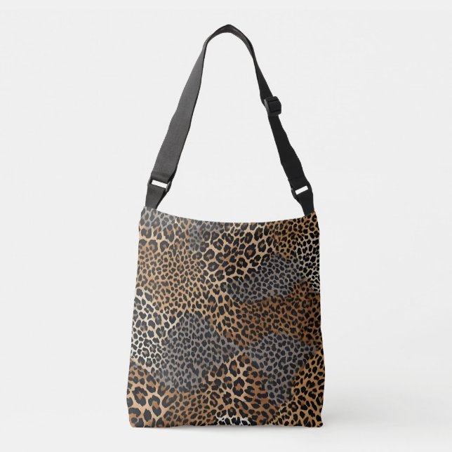 Sac Ajustable Collection moderne de luxe blanc léopard élégant (Devant)