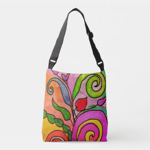Sac Ajustable Coloré Abstrait Floral Fourre-tout