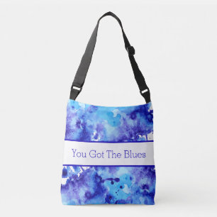 Sac Ajustable Conception bleue abstraite d'aquarelle