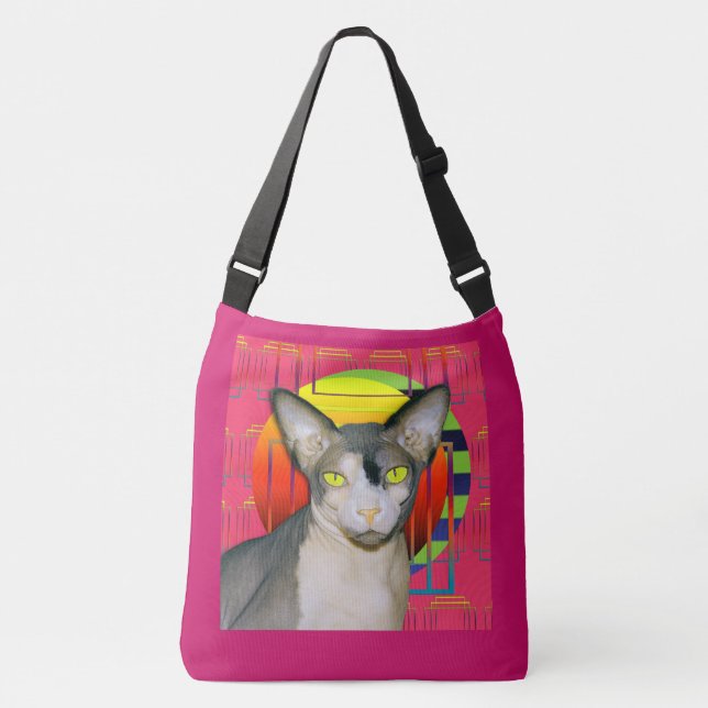 Sac Ajustable Conception de chat fou avec Sphynx Cat Ninja en ro (Devant)