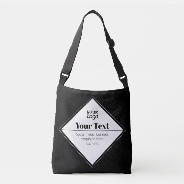 Sac Ajustable Conception de texte moderne éditable & votre logo (Devant)