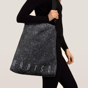 Sac Ajustable Confetti moderne noir et blanc Motif Élégant