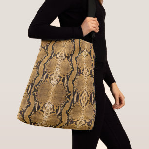 Sac Ajustable Constricts de boîtes d'or exotiques Snakeskin