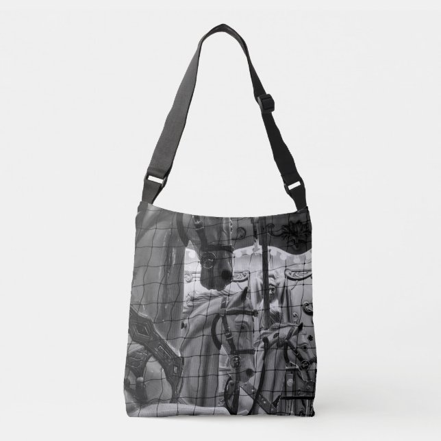 Sac Ajustable Cool, urbain, photo moderne de chevaux de carrouse (Devant)
