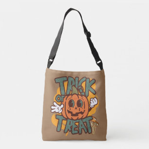 Sac Ajustable Cool vintage à la main dessiné visage sur citrouil