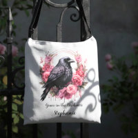 Corbeau gothique floral rose Académie sombre