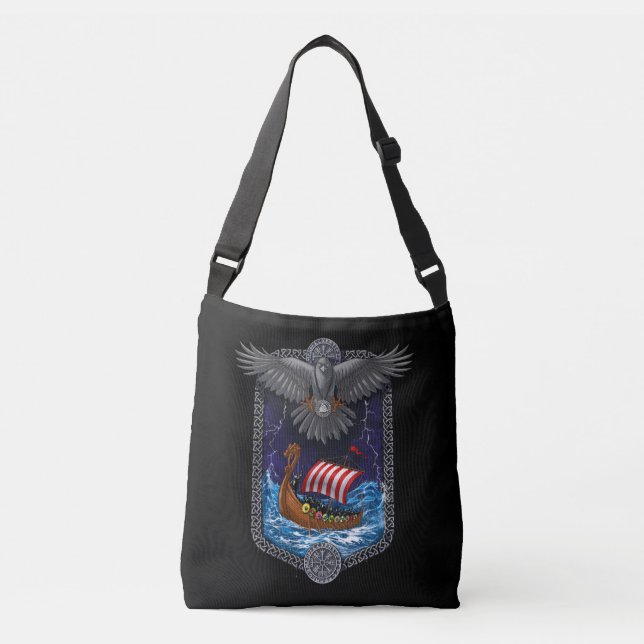 Sac Ajustable Corbeau nordique Viking (Devant)