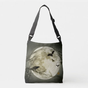 Sac Ajustable Corneilles Éffrayantes de la Lune d'Halloween