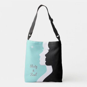 Sac Ajustable Corps et âme silhouettes de femme sur sarcelle