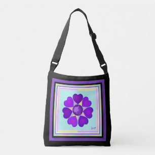 Sac Ajustable Couleurs pastel & coeurs violets battre
