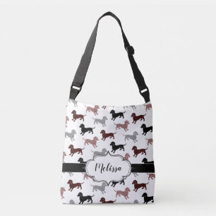 Sac Ajustable Coutume de teckels de damassé rétro
