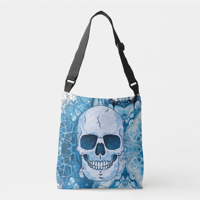 Sac Ajustable Crâne bleu cool (Devant)